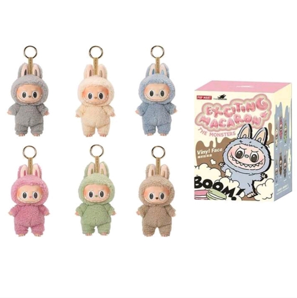 NIB Authentic Labubu Pop Mart  Monsters Exciting Macaron Sealed Set of 6